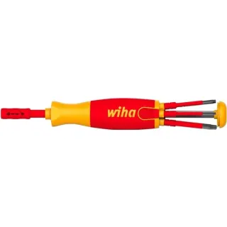 Wiha Schraubendreher mit Bit Magazin LiftUp electric (rot/gelb, 7-teilig)