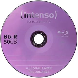 Intenso BD-R 50 GB, Blu-ray-Rohlinge (6fach, 25 Stück, bedruckbar, Retail)