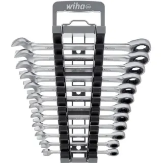 Wiha Ringratschen-Gabelschlüssel-Set, 12-teilig, Schraubenschlüssel (SW 8 - 19mm)