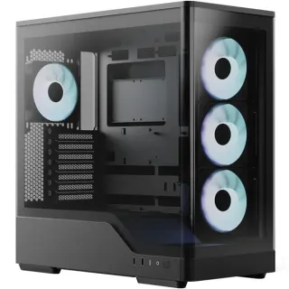 Aerocool P500A-BK-v1 , Tower-Gehäuse (schwarz, Tempered Glass x 2)