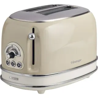 Ariete Vintage Toaster 155 (beige, 810 Watt, für 2 Scheiben Toast)