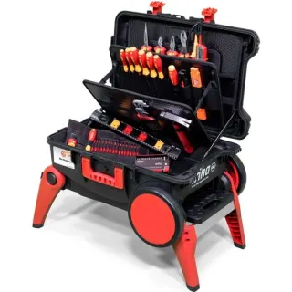 Wiha Werkzeug-Set XXL 4 electric (schwarz/rot, 80-teilig, mit Trolley-Koffer)