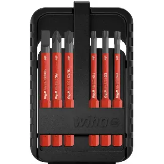 Wiha Bit-Satz slimBit electric, Sechsrund, PH, PZ/S, Schlitz (rot, 6-teilig)