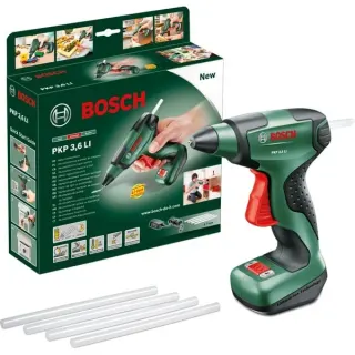 Bosch Heimwerken & Garten Akku-Heißklebepistole PKP 3,6 LI (grün/schwarz, Li-Ionen-Akku 1,5 Ah)