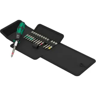 Wera Kraftform Kompakt 838 RA S Imperial Set 1, mit Ratschenfunktion, Bit-Satz (schwarz/grün, 1/4", zöllig, 14-teilig)