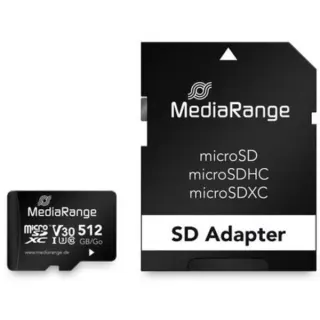 MediaRange 512 GB microSDXC, Speicherkarte (schwarz, Class 10)