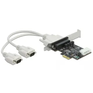 DeLOCK PCIe > 2x Seriell RS-232 mit 5V/12V, Schnittstellenkarte