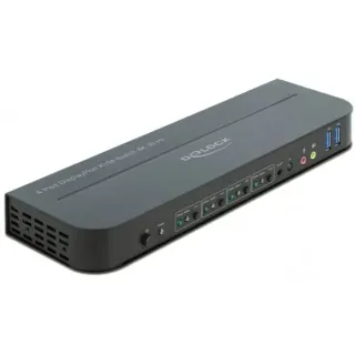 DeLOCK DP 1.4 KVM Switch - 8K 30Hz mit SB 3.2 Gen 1, KVM-Switch (schwarz)