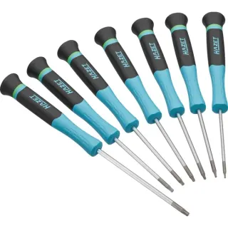 Hazet Elektronik Schraubendreher-Satz 811EL-T/7, 7-teilig (schwarz/blau, Sechsrund)