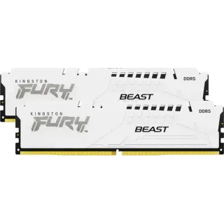 Kingston FURY DIMM 32 GB DDR5-6800 (2x 16 GB) Dual-Kit, Arbeitsspeicher (weiß, KF568C34BWEK2-32, FURY Beast, INTEL XMP, AMD EXPO)