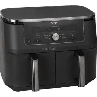 Ninja MAX 6-in-1 Dual Zone Heißluftfritteuse DZ400EU (grau, 2.470 Watt, 2 Körbe je 4,75 Liter)