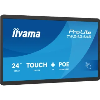 iiyama ProLite TW2424AS-B3P, Public Display (schwarz (matt), FullHD, IPS, Touchscreen, POE, HDMI, USB)