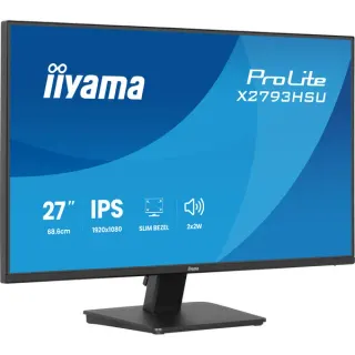 iiyama ProLite X2793HSU-B1, LED-Monitor (68.6 cm (27 Zoll), schwarz (matt), FullHD, IPS, HDMI, DP, USB-Hub, Lautsprecher, 120Hz Panel)