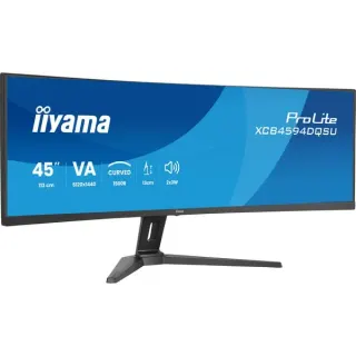 iiyama ProLite XCB4594DQSU-B1, LED-Monitor (113 cm (44.5 Zoll), schwarz (matt), DQHD, VA, Curved, HDMI, DP, USB-C, USB-Hub)
