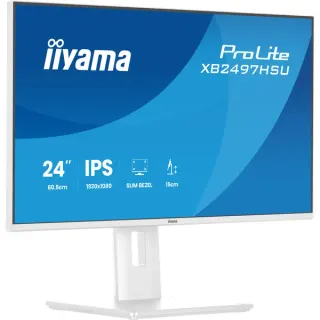 iiyama ProLite XB2497HSU-W1, LED-Monitor (60.5 cm (23.8 Zoll), weiß (matt), FullHD, IPS, HDMI, DP, USB-Hub, erg. Standfuß, 120Hz Panel)