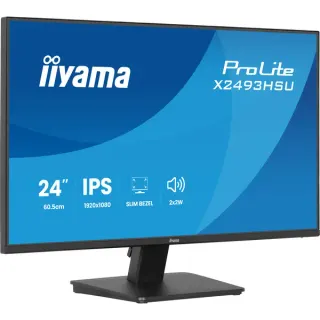 iiyama ProLite X2493HSU-B1, LED-Monitor (60.5 cm (23.8 Zoll), schwarz (matt), FullHD, IPS, HDMI, DP, USB-Hub, Adaptive-Sync, 120Hz Panel)