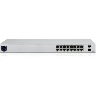 Ubiquiti USW-16-POE, Switch (grau, 42W PoE Budget)