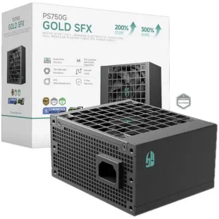 DeepCool GAMER STORM PS750G, PC-Netzteil (schwarz, 1x 12-Pin High-Power GPU, 3x PCIe, Kabelmanagement, 750 Watt)