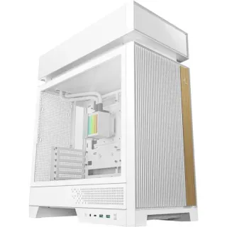 DeepCool CL6600 WH, Tower-Gehäuse (weiß/holz, Tempered Glass)