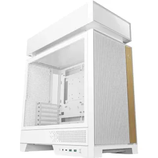 DeepCool CL660 WH, Tower-Gehäuse (weiß/holz, Tempered Glass)