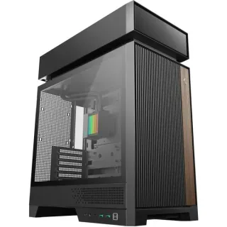 DeepCool CL6600, Tower-Gehäuse (schwarz/holz, Tempered Glass)