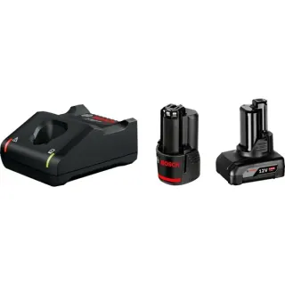 Bosch Professional PRO Starter-Set 12V (1x GBA 12V 2.0Ah + 1 x GBA 12V 4.0Ah + GAL 12V-40 Professional) (schwarz, 2x Akku + Ladegerät)