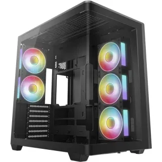 DeepCool CG590U 5F, Tower-Gehäuse (schwarz, Panorama Glass)