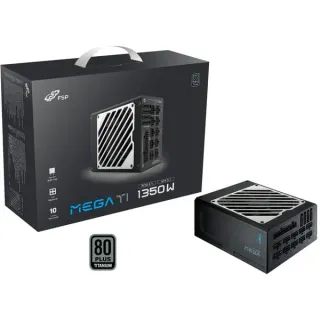FSP MEGA TI 1350W, PC-Netzteil (schwarz, 2x 12-Pin High Power GPU, 6x PCIe, Kabelmanagement, 1350 Watt)