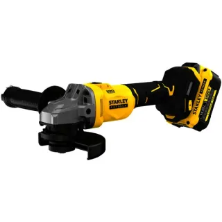 Stanley Akku-Winkelschleifer (SFMCG710M1T-QW), 18Volt (schwarz/gelb, Li-Ion-Akku 4,0Ah, Koffer)