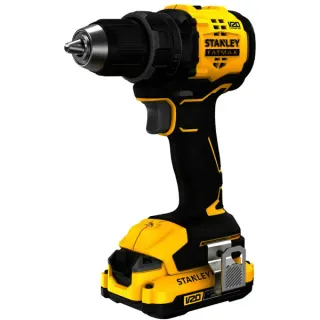 Stanley Akku-Bohrschrauber (SFMCD714D2T-QW), 18Volt (schwarz/gelb, 2x Li-Ion-Akku 2,0Ah, Pro-Stack Koffer)
