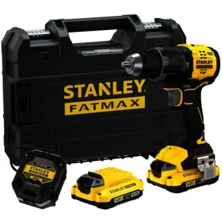 Stanley Akku-Schlagbohrschrauber (SFMCD716D2T-QW), 18Volt (schwarz/gelb, 2x Li-Ion-Akku 2,0Ah, Pro-Stack Koffer)