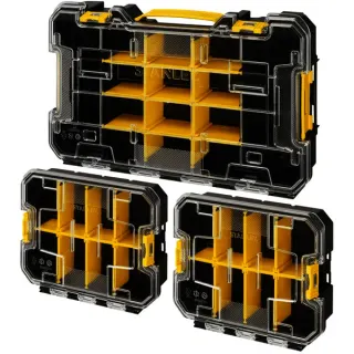 Stanley Organiser Set PRO-STACK Organiser Set, Werkzeugkiste (schwarz/transparent, 3-teilig)