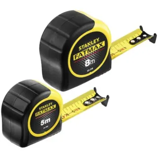 Stanley Fatmax-Bandmaß Doppelpack, 5 Meter + 8 Meter (schwarz/gelb, 2-teilig)
