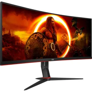 AOC CU34G2XP/BK, Gaming-Monitor (86.4 cm (34 Zoll), schwarz/rot, WQHD, VA, Curved, 180Hz Panel)