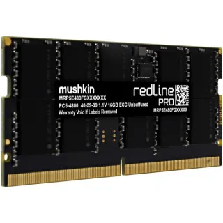 Mushkin SO-DIMM 16 GB DDR5-4800 ECC, Arbeitsspeicher (schwarz, MRP5T480FGGD16G18, Redline PRO)