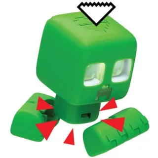 Mattel My Pet Creeper Minecraft Spielzeug mit Lichtern und Geräuschen, Spielfigur