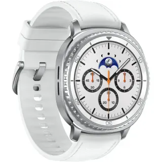 Samsung Galaxy Watch8 Classic, Smartwatch (weiß, 46mm, Bluetooth, Hybrid-Armband)