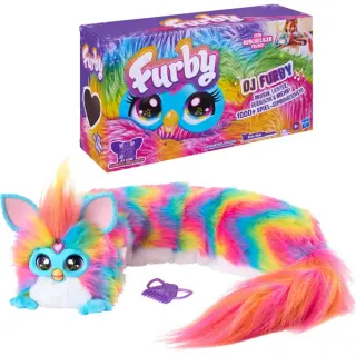 Hasbro Diskjockey Furby interaktives Plüschtier mit Musik und Spielen, Elektrohaustier