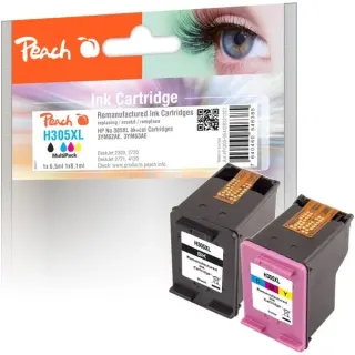 Peach Druckköpfe Spar Pack PI300-954, Tinte (kompatibel zu HP 305XL (6ZA94AE))