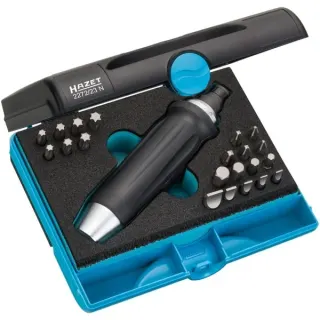 Hazet Bit Schlagschraubendreher Satz 2272/23N, Schlagschrauber (schwarz/blau, 23-teilig, 5/16"-Bits)