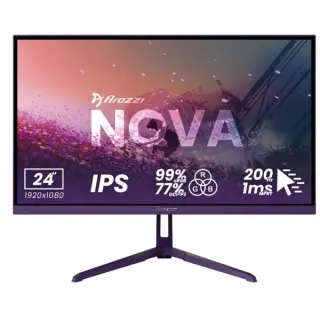 Arozzi Nova 24T1K200, Gaming-Monitor (61 cm (23.8 Zoll), lila, FullHD, IPS, HDMI, DP, Adaptive-Sync, HDR, 200Hz Panel)