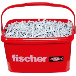 fischer Spreizdübel SX Plus 6x30 im Eimer (hellgrau, 3.200 Stück, in Kunststoff-Eimer mit Deckel)