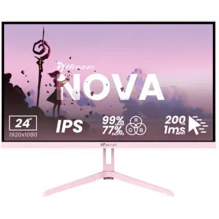 Arozzi Nova 24T1K200, Gaming-Monitor (61 cm (23.8 Zoll), pink, FullHD, IPS, HDMI, DP, Adaptive-Sync, HDR, 200Hz Panel)