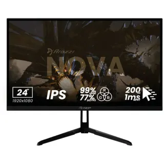 Arozzi Nova 24T1K200, Gaming-Monitor (61 cm (23.8 Zoll), schwarz, FullHD, IPS, HDMI, DP, Adaptive-Sync, HDR, 200Hz Panel)