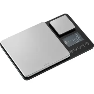 Witt Dual-Küchenwaage (schwarz/silber, Mit zwei Messtellern)