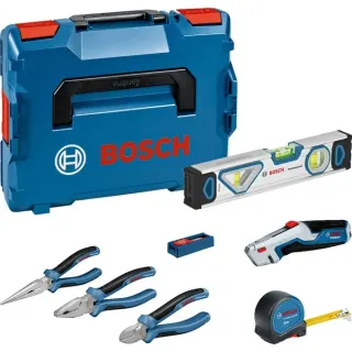 Bosch Professional Zangen- und Handwerkzeug-Set, 16-teilig, Zangen-Set (blau, L-BOXX 102)