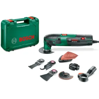 Bosch Heimwerken & Garten Multifunktions-Werkzeug PMF 220 CE (grün/schwarz, 220 Watt, inkl. Zubehör Set groß)