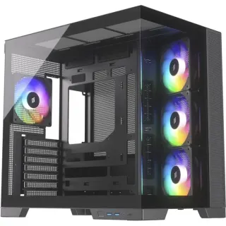 Silentware View A-RGB , Tower-Gehäuse (schwarz, Tempered Glass x2)