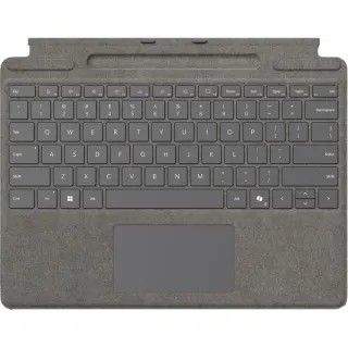 Microsoft Surface Pro Keyboard mit Stiftaufbewahrung for Business, Tastatur (platin, DE-Layout, für Surface Pro 10/9/8/X for Business, inkl. Surface Slim Pen 2)