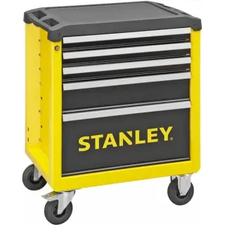 Stanley Werkstattwagen mit 5 Schubladen, Werkzeugwagen (gelb/schwarz, bis 300kg belastbar)
